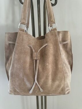 Trussardi Tan Suede Hobo Bag